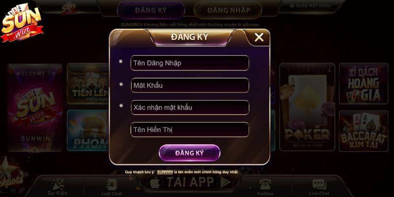 Những điều kiện để đăng ký Sunwin 